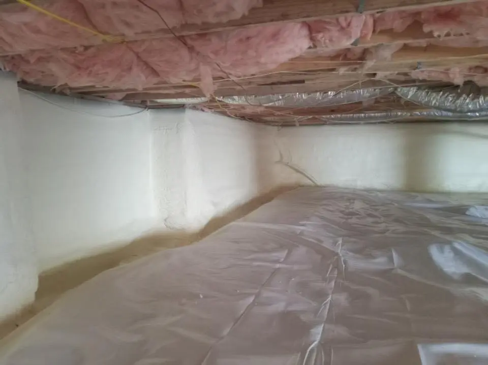 Crawl space encapsulation with closed-cell spray foam for Roof Leak Repair in Cherry Hill